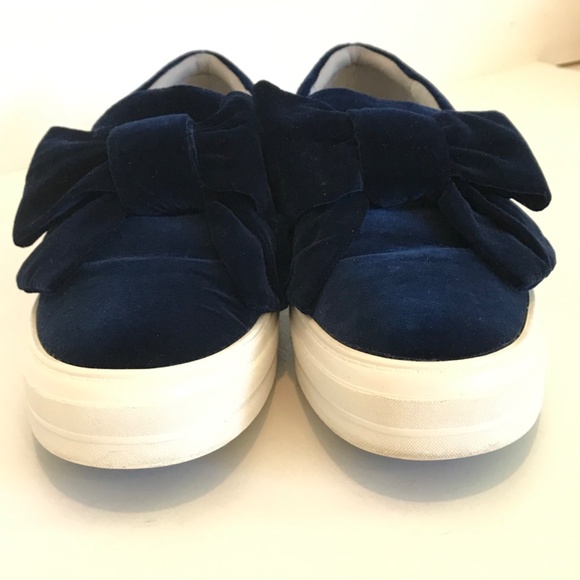 Nine West Navy Blue Velvet Sneakers, 10 - Picture 5 of 16